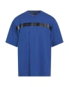 Armani Exchange Man T-shirt Bright Blue Size L Cotton