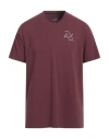 Armani Exchange Man T-shirt Burgundy Size Xxl Cotton, Elastane In Red