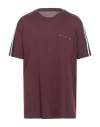 Armani Exchange Man T-shirt Burgundy Size L Cotton In Red