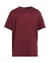 Armani Exchange Man T-shirt Burgundy Size L Cotton In Red