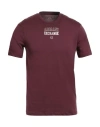 Armani Exchange Man T-shirt Burgundy Size S Cotton, Organic Cotton In Red