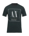 Armani Exchange Man T-shirt Dark Green Size L Cotton