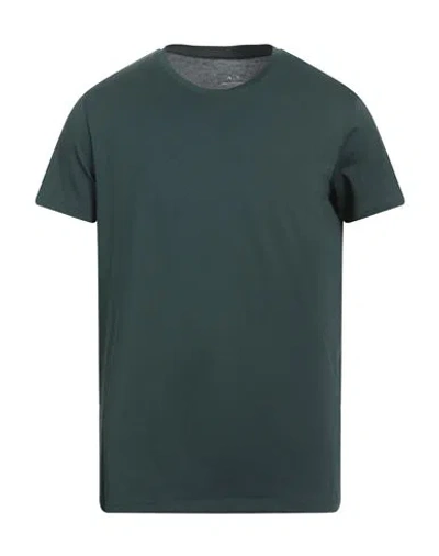 Armani Exchange Man T-shirt Dark Green Size L Cotton In Green