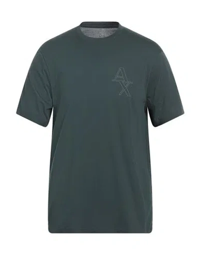 Armani Exchange Man T-shirt Dark Green Size M Cotton