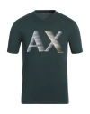 Armani Exchange Man T-shirt Dark Green Size Xs Cotton