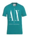 Armani Exchange Man T-shirt Emerald Green Size S Cotton