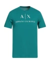 Armani Exchange Man T-shirt Emerald Green Size L Cotton