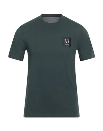 Armani Exchange Man T-shirt Emerald Green Size S Cotton