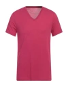 Armani Exchange Man T-shirt Fuchsia Size L Cotton In Pink