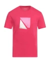 Armani Exchange Man T-shirt Fuchsia Size S Cotton