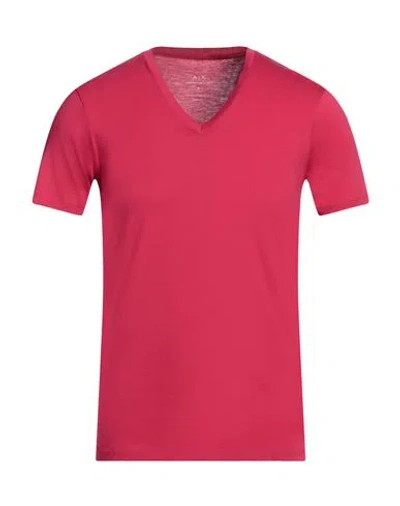 Armani Exchange Man T-shirt Garnet Size S Pima Cotton In Red
