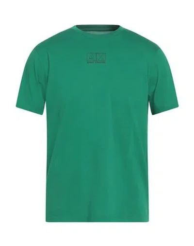 Armani Exchange Man T-shirt Green Size L Cotton