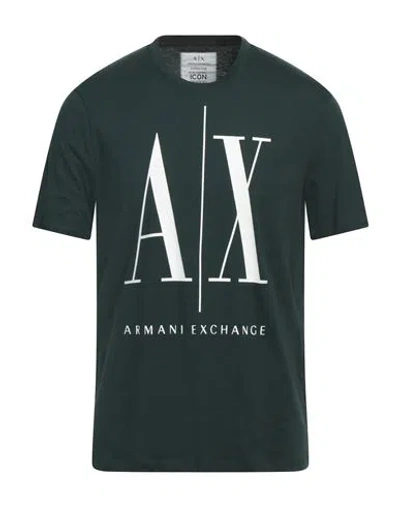 Armani Exchange Man T-shirt Green Size M Cotton
