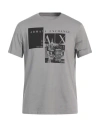 Armani Exchange Man T-shirt Grey Size L Cotton