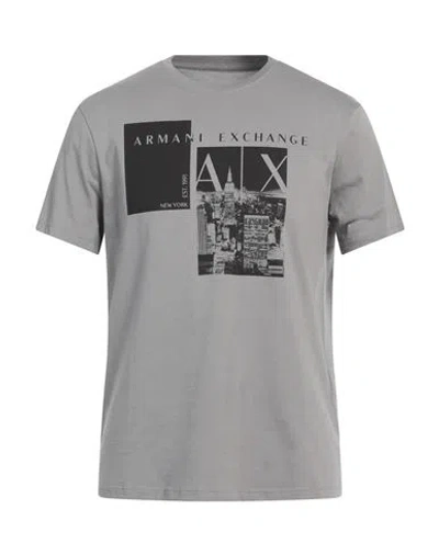 Armani Exchange Man T-shirt Grey Size L Cotton
