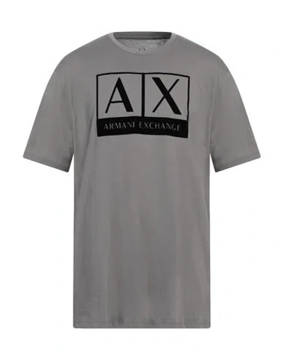 Armani Exchange Man T-shirt Grey Size L Cotton