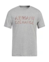 Armani Exchange Man T-shirt Grey Size L Cotton