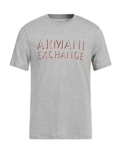 Armani Exchange Man T-shirt Grey Size L Cotton
