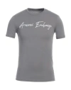 Armani Exchange Man T-shirt Grey Size L Cotton In Grey