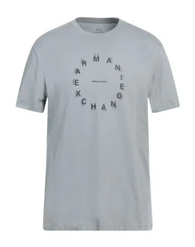 Armani Exchange Man T-shirt Grey Size L Cotton In Grey