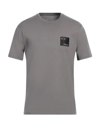 Armani Exchange Man T-shirt Grey Size L Pima Cotton