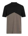Armani Exchange Man T-shirt Khaki Size L Cotton In Gray