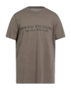 Armani Exchange Man T-shirt Khaki Size L Cotton In Multi