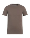 Armani Exchange Man T-shirt Khaki Size L Pima Cotton In Brown