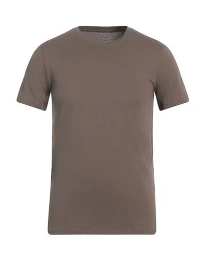 Armani Exchange Man T-shirt Khaki Size L Pima Cotton In Brown