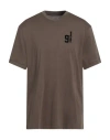 Armani Exchange Man T-shirt Khaki Size M Cotton In Beige