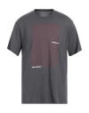 Armani Exchange Man T-shirt Lead Size L Cotton In Grey