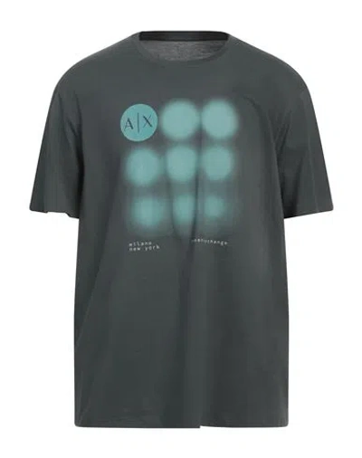 Armani Exchange Man T-shirt Lead Size Xxl Cotton In Grey