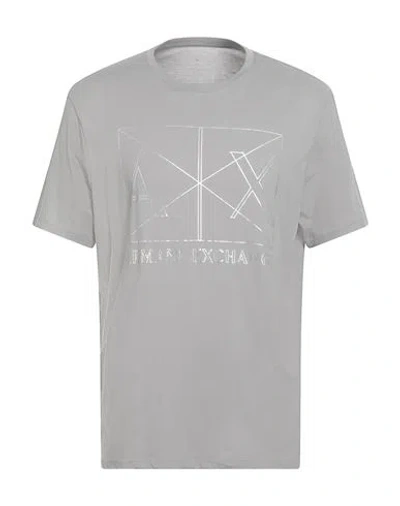 Armani Exchange Man T-shirt Light Grey Size L Cotton