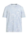 Armani Exchange Man T-shirt Light Grey Size S Cotton In Blue