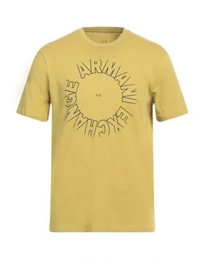 Armani Exchange Man T-shirt Lime Green Size Xs Cotton In Yellow