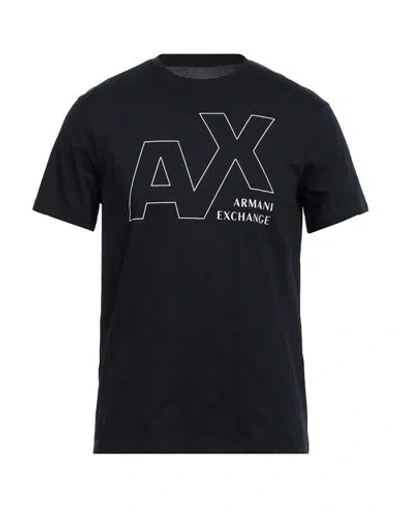 Armani Exchange Man T-shirt Midnight Blue Size L Cotton