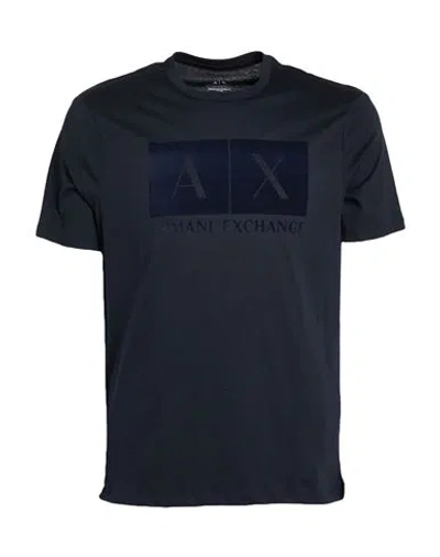 Armani Exchange Man T-shirt Midnight Blue Size L Cotton