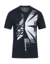Armani Exchange Man T-shirt Midnight Blue Size L Cotton