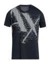 Armani Exchange Man T-shirt Midnight Blue Size L Cotton