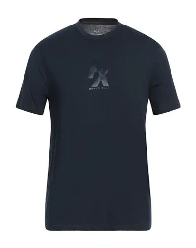 Armani Exchange Man T-shirt Midnight Blue Size L Cotton