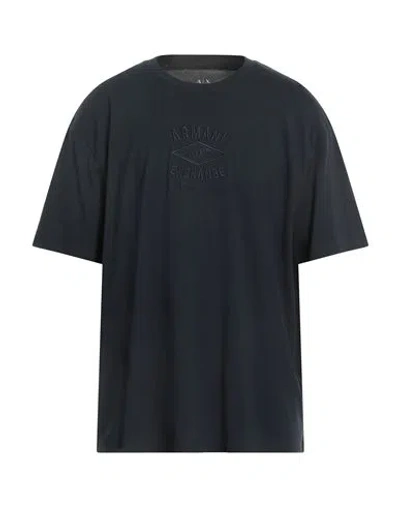 Armani Exchange Man T-shirt Midnight Blue Size L Cotton