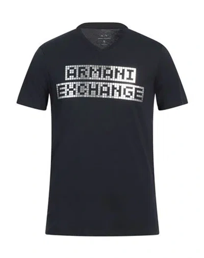 Armani Exchange Man T-shirt Midnight Blue Size L Cotton