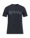 Armani Exchange Man T-shirt Midnight Blue Size L Cotton, Elastane