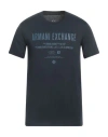 Armani Exchange Man T-shirt Midnight Blue Size L Pima Cotton
