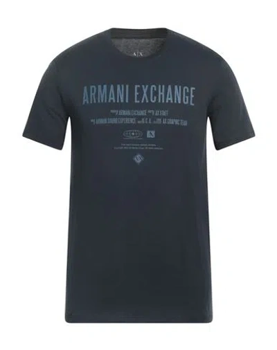 Armani Exchange Man T-shirt Midnight Blue Size L Pima Cotton