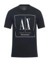Armani Exchange Man T-shirt Midnight Blue Size M Cotton In Blue