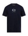 Armani Exchange Man T-shirt Midnight Blue Size M Cotton