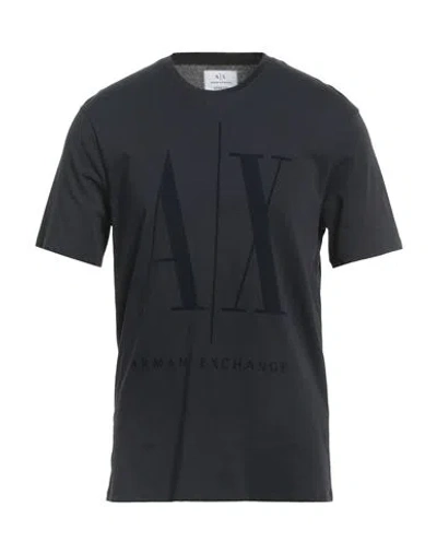 Armani Exchange Man T-shirt Midnight Blue Size M Cotton