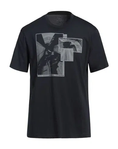 Armani Exchange Man T-shirt Midnight Blue Size Xs Cotton