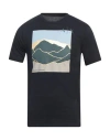 Armani Exchange Man T-shirt Midnight Blue Size S Cotton In Blue